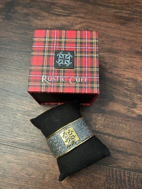 Rustic Cuff Black & Gold Stingray Cuff Bracelet
